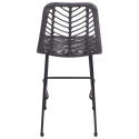 2er-Set Barhocker aus synthetischem Rattan in Schwarz OKA