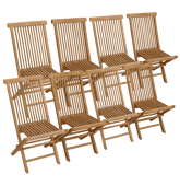 Lot de 8 chaises de jardin...