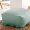 Puff cuadrado Palau 50x50cm terciopelo verde