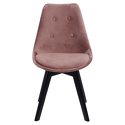 Conjunto de 2 cadeiras de veludo NORA rosa com almofada