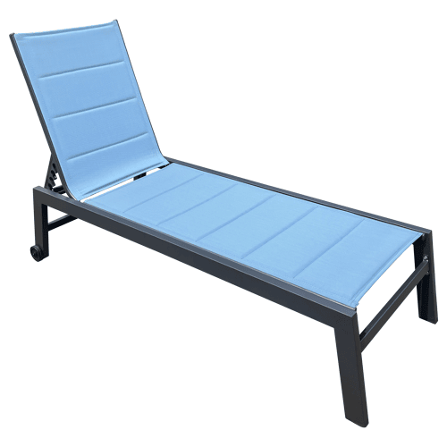 Ligstoel in grijs-blauw...