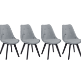 Lot de 4 chaises en velours...