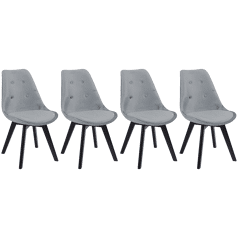 Lot de 4 chaises en velours...