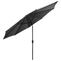 Parasol droit HAPUNA rond 3,30m de diamètre gris