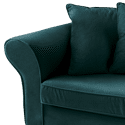 Fauteuil love seat en velours vert émeraude OSCAR