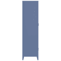 Armoire en métal 2 portes avec penderie bleu gris