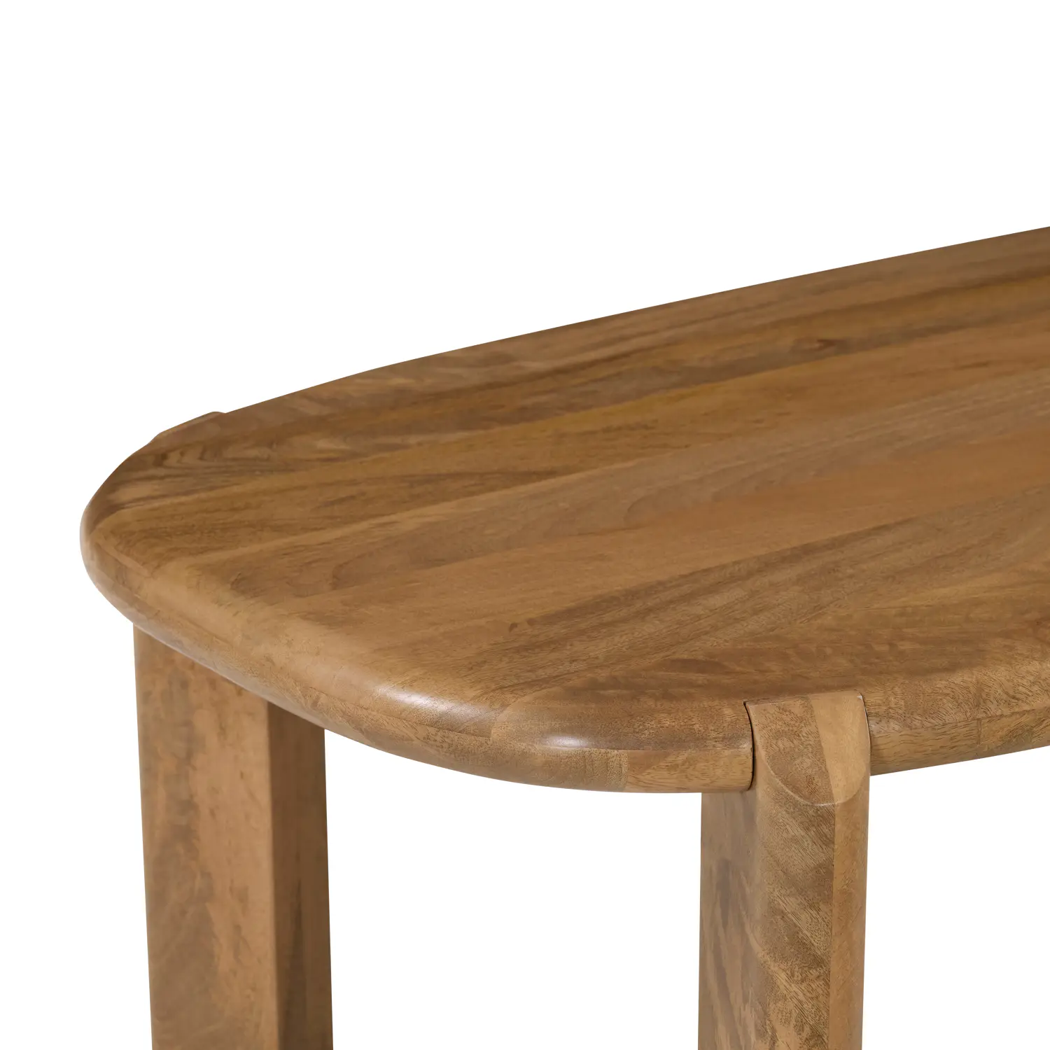 Mesa de centro em madeira maciça de manga tingida escura 120cm
