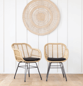 Set di 2 poltrone in rattan...