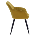 Chaise en velours BERTILLE moutarde