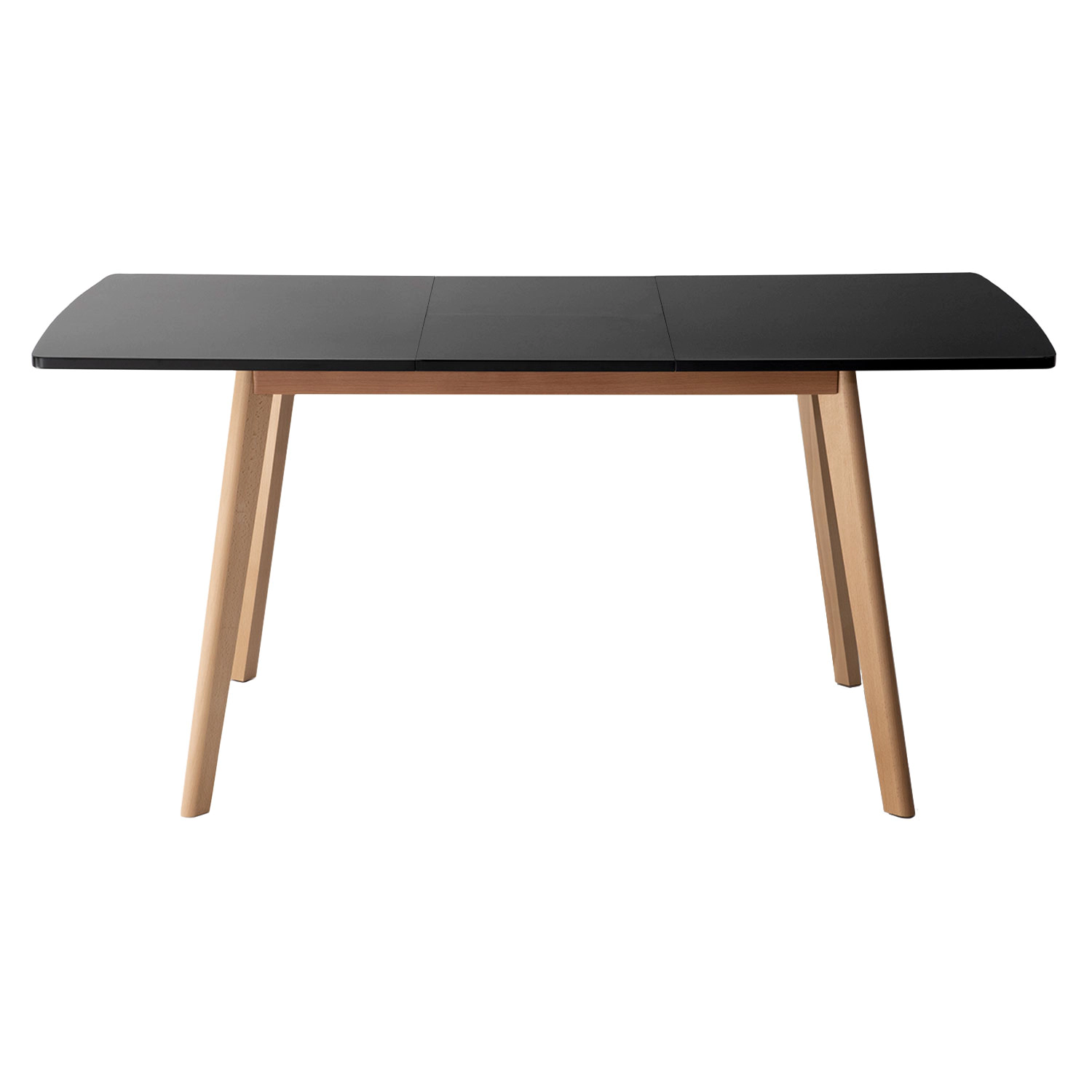 Ensemble table extensible 120/160cm HELGA et 4 chaises NORA noir