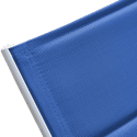 Set 2 bains de soleil et table d'appoint BARBADOS en textilène bleu - aluminium blanc
