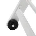 Set bain de soleil et table d'appoint en textilène bleu - aluminium blanc
