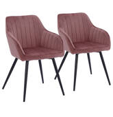 Lot de 2 chaises en velours...