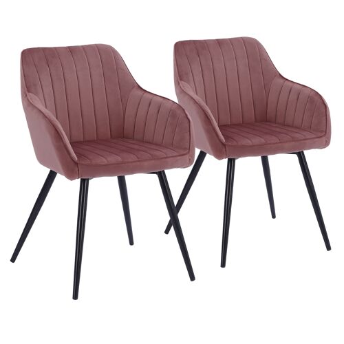 Lot de 2 chaises en velours...