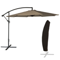 OAHU ombrellone rotondo 3,50m diametro taupe + copertura