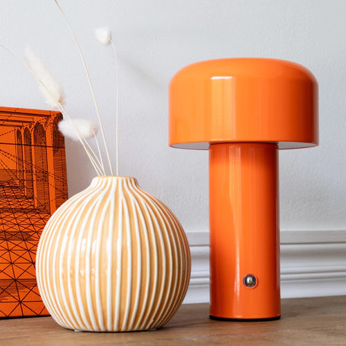 Lámpara de mesa LED naranja...