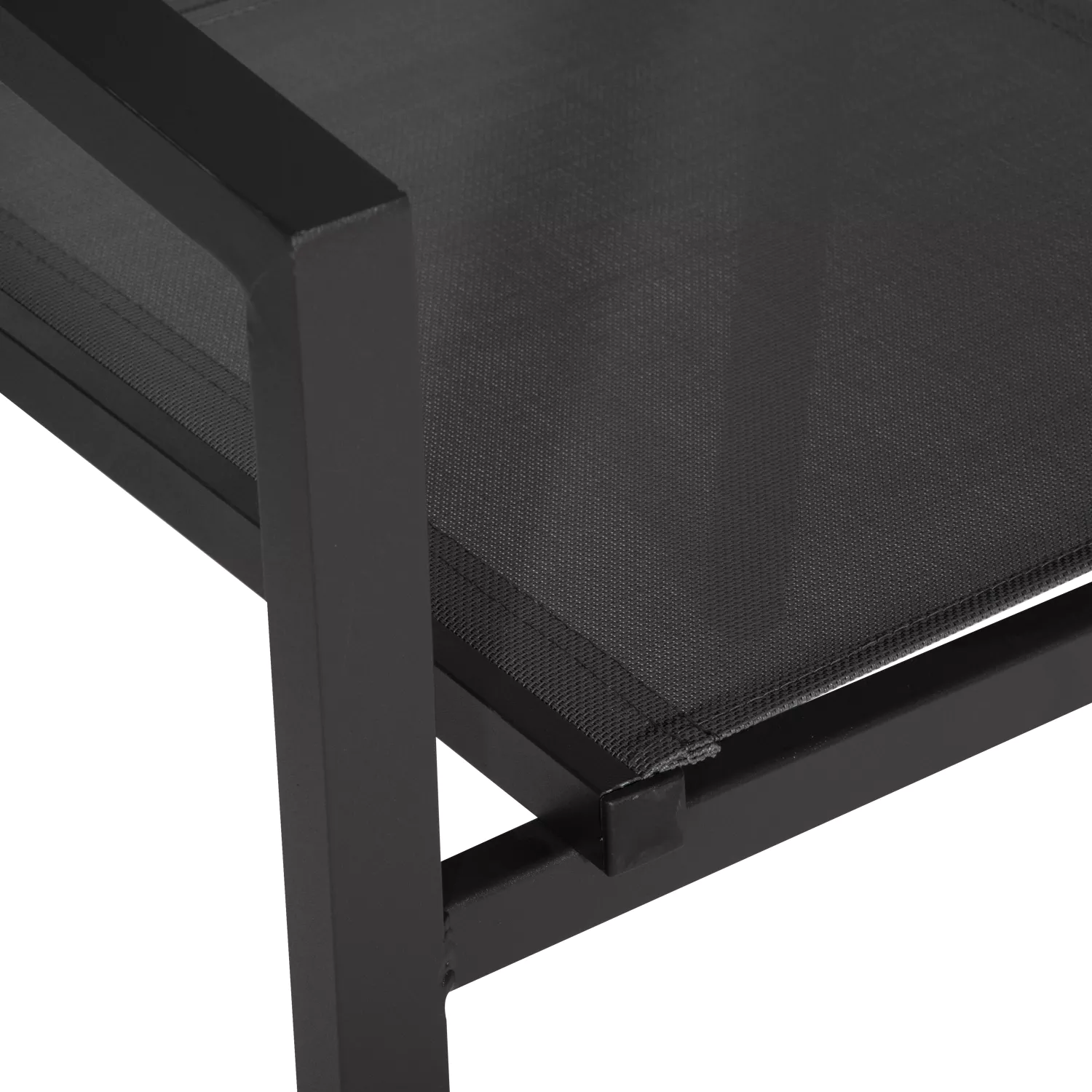 Juego de 6 sillas de aluminio antracita textileno gris