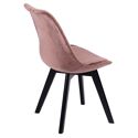 Lot de 2 chaises en velours NORA roses avec coussin