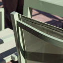 Salon de jardin VENEZIA extensible 90/180 en textilène vert sauge 8 places - aluminium vert sauge