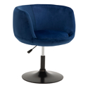 Tabouret de bar en velours bleu NOLAN