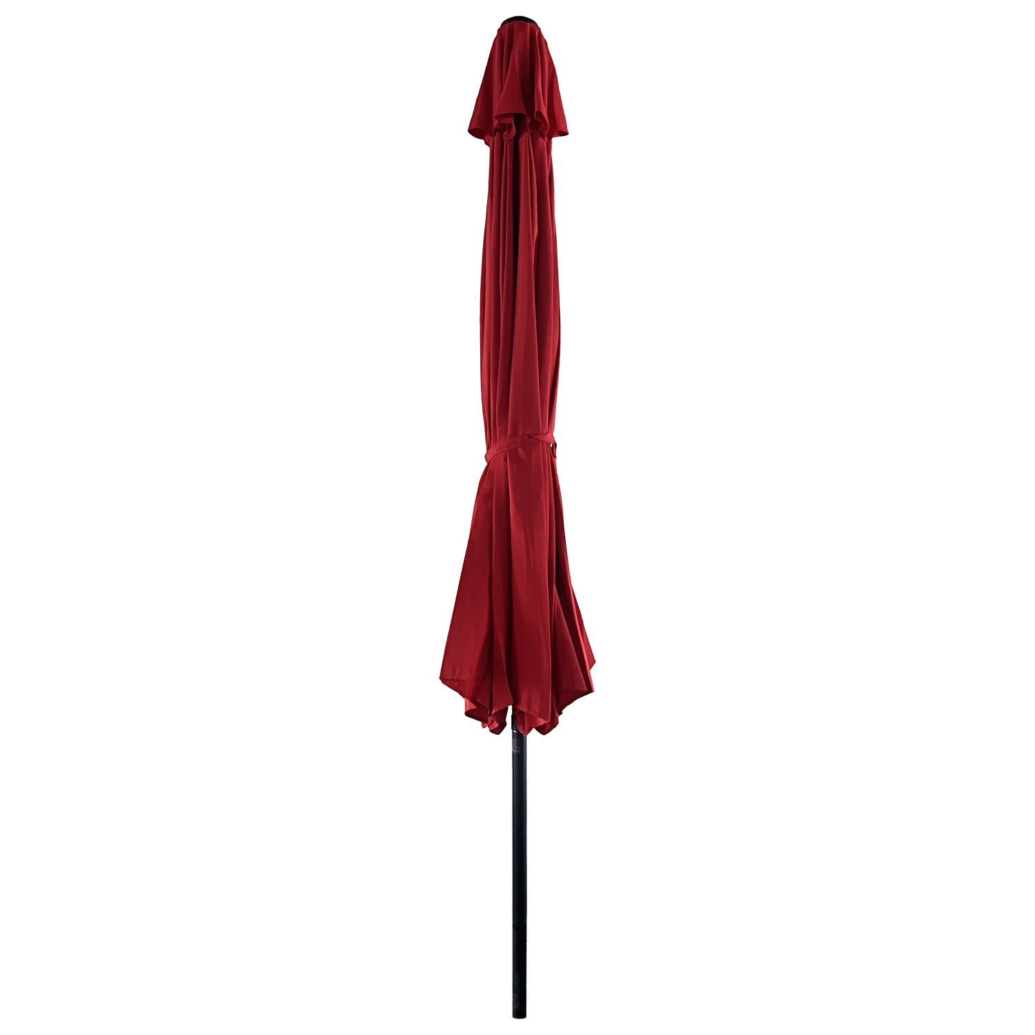 Parasol droit HAPUNA rond 3,30m de diamètre rouge