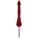 Parasol droit HAPUNA rond 3,30m de diamètre rouge