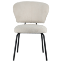 Lot de 2 chaises en velours côtelé beige NILSA