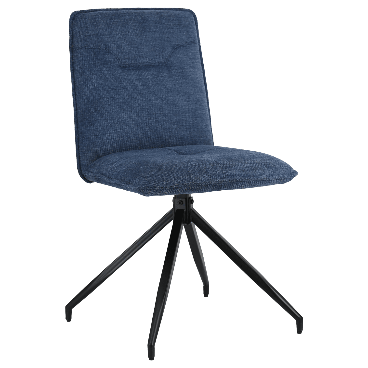 Set van 2 AREN blauwe stoffen stoelen