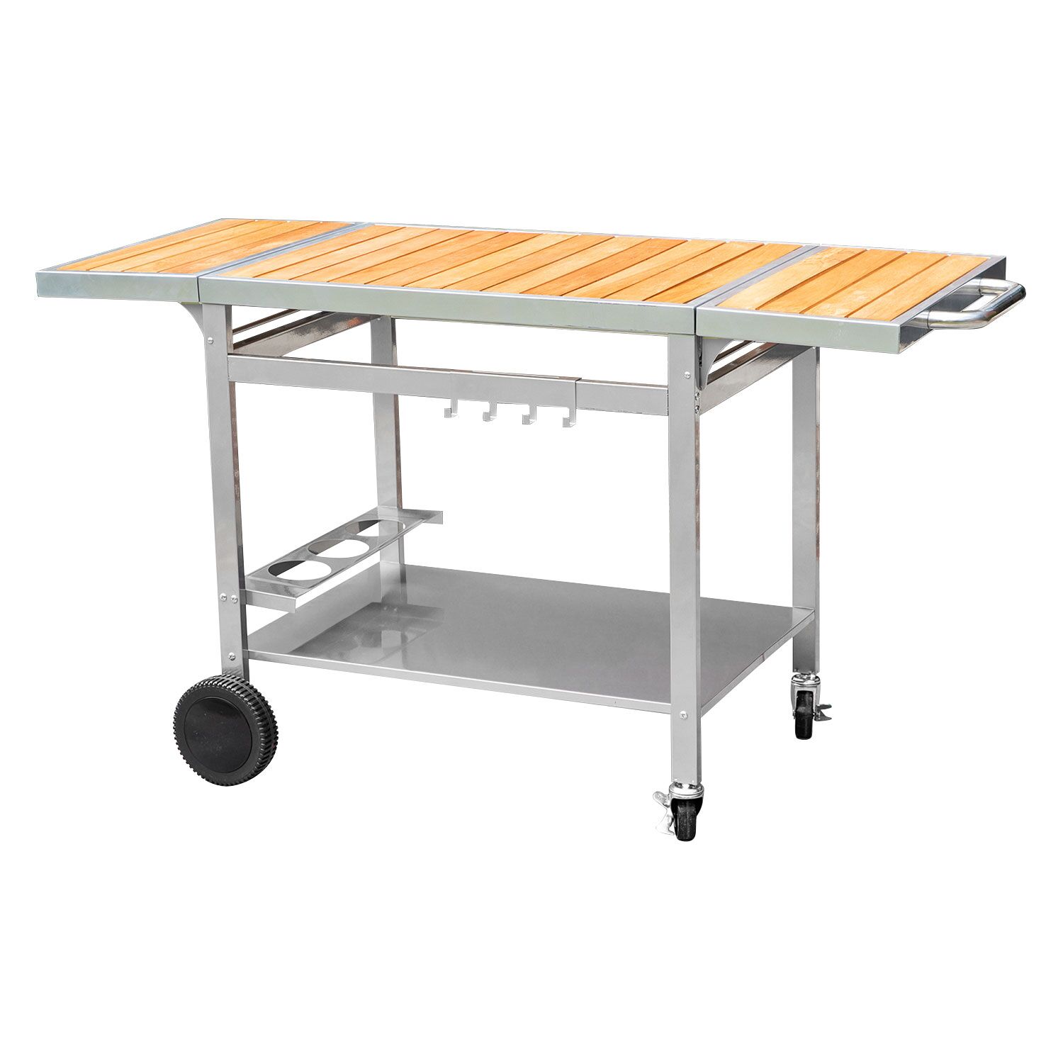 COOK'IN GARDEN - Carrito de madera y metal para plancha GRANDI XL