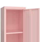 Armoire en métal 1 porte rose