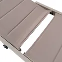 Lot de 2 bains de soleil en textilène taupe - aluminium taupe