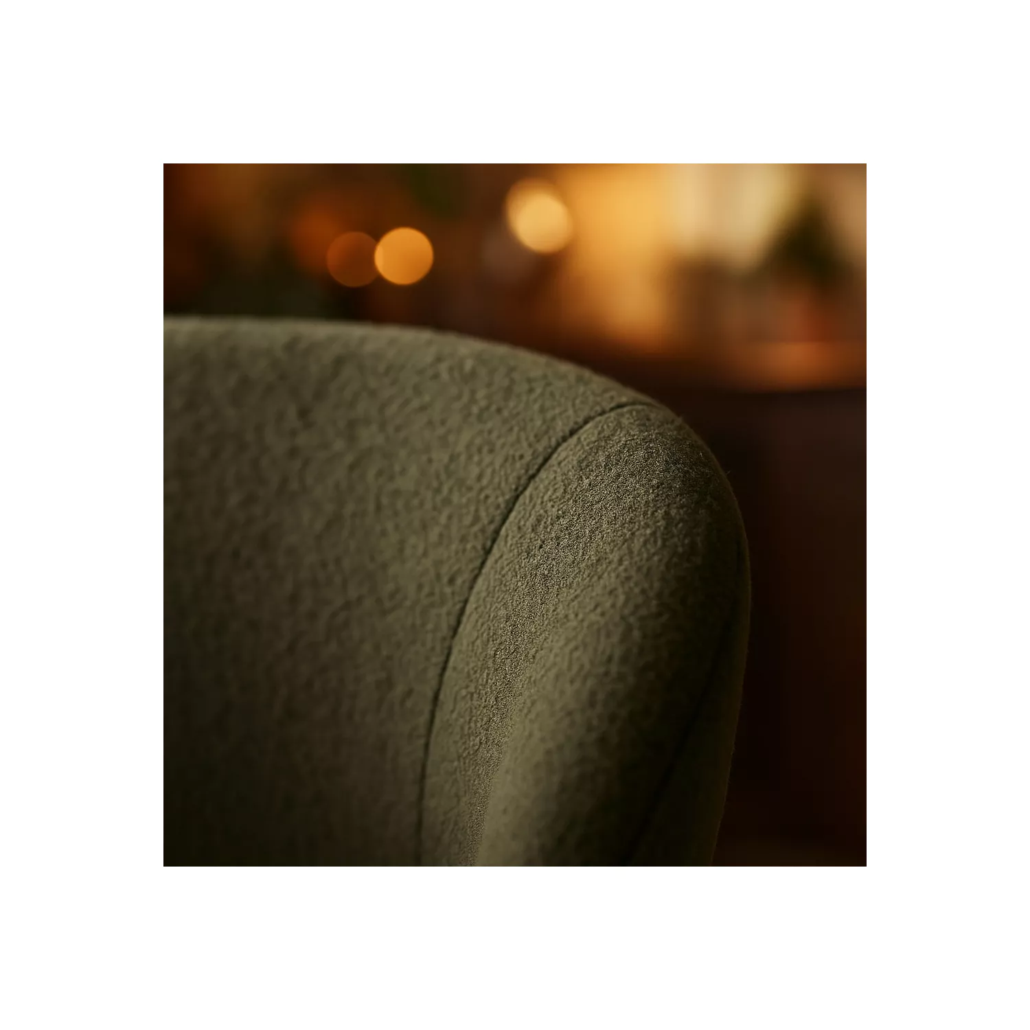 Lot de 2 chaises en tissu boucle vert FLAVIA