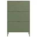 Meuble à chaussures 3 portes en métal vert kaki MARION