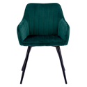 Cadeira de veludo verde BERTILLE