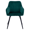 Chaise en velours BERTILLE verte