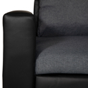 Ecksofa, umwandelbar, CLARK, 3-Sitzer, grau meliert und schwarz