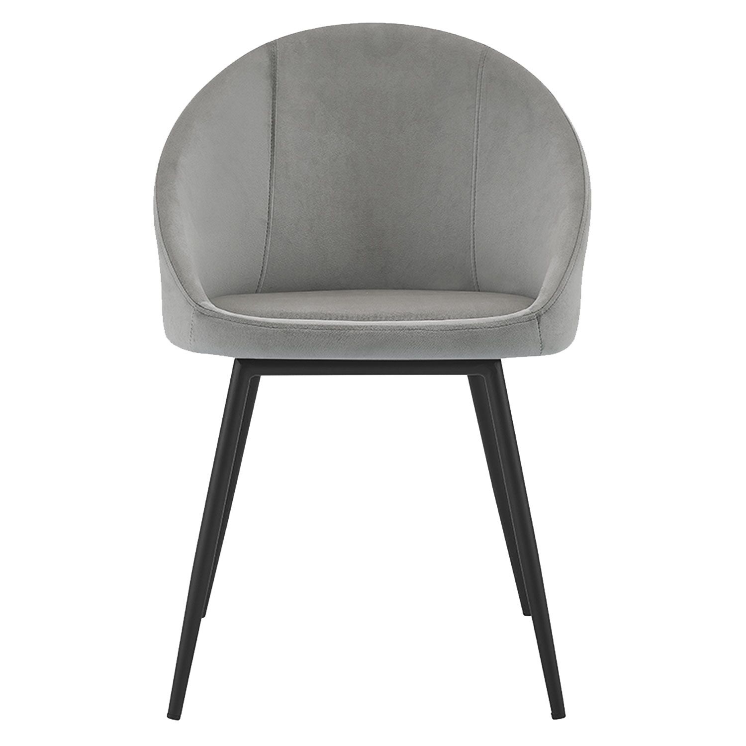 Pack de 2 sillas vintage de terciopelo gris DIANE