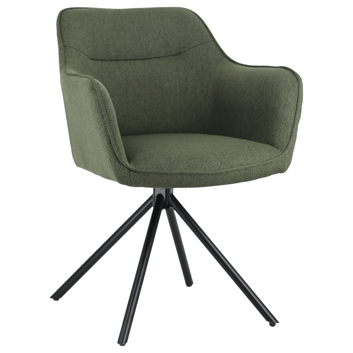 Lot de 2 chaises en tissu vert DANNA