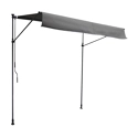 Toldo de varanda CHENE 2 × 1,2m - Tecido antracite e moldura cinzenta