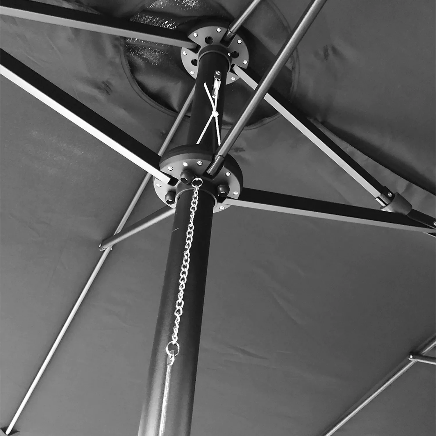 Dubbele parasol 2,7x4,6m LINAI grijs