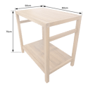 Meuble sous vasque en teck massif 80cm DEWI