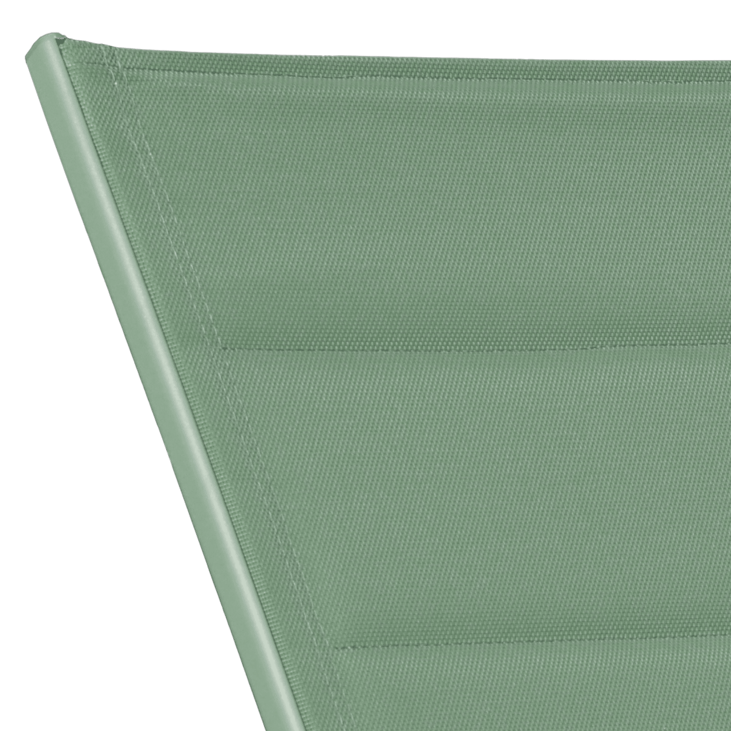 Conjunto de tumbona y mesa auxiliar BARBADOS de textilene verde salvia - aluminio verde salvia
