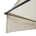 CHENE balkonluifel 2 × 1.2m - Beige doek en grijs frame