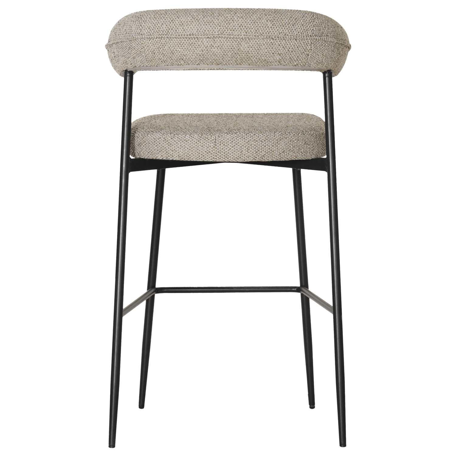 Lot de 2 tabourets de bar en tissu vert chiné THEA