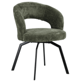 Chaise en chenille verte