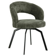 Cadeira de chenille verde EHBA