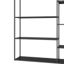 Estantería de metal 189cm negra