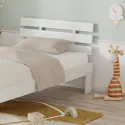 Letto in legno con testiera 90x190cm bianco FINN
