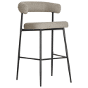Lot de 2 tabourets de bar en tissu vert chiné THEA