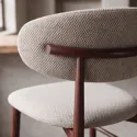 Set van 2 barkrukken in taupe gemêleerd en metaal met donker houteffect - Happy Garden